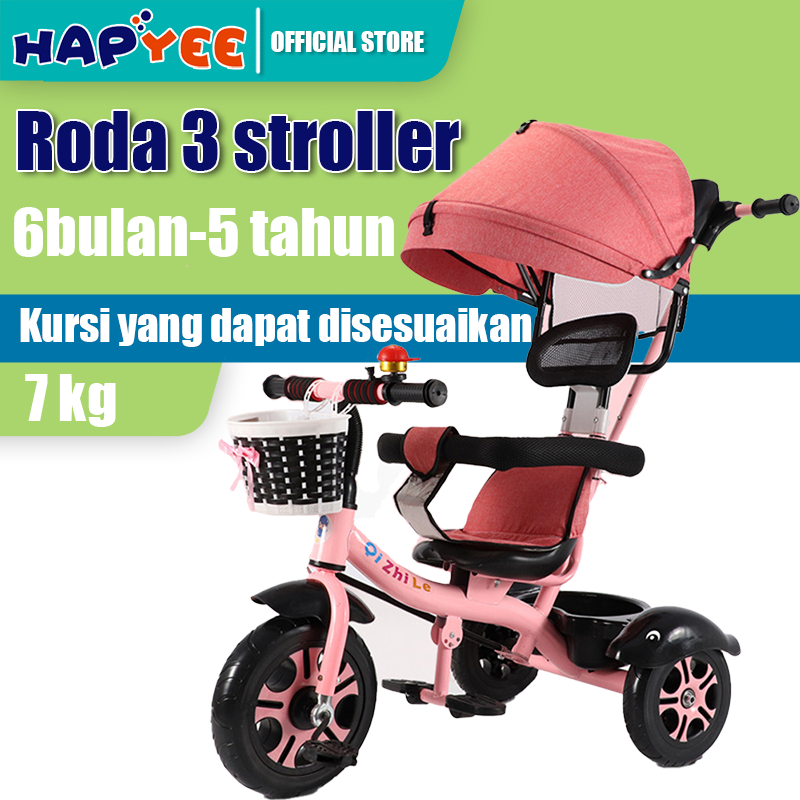 HAPYEE Sepeda roda tiga anak 1 tahun sepeda roda 3 bayi  tricycle  anak sepeda anak roda 3 stroller
