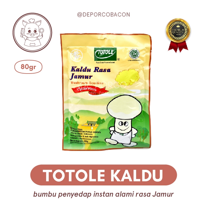 

DEPORCO Totole Kaldu Bumbu Rasa Jamur Penyedap Rasa Vegan Mushroom Seasoning (80gr)
