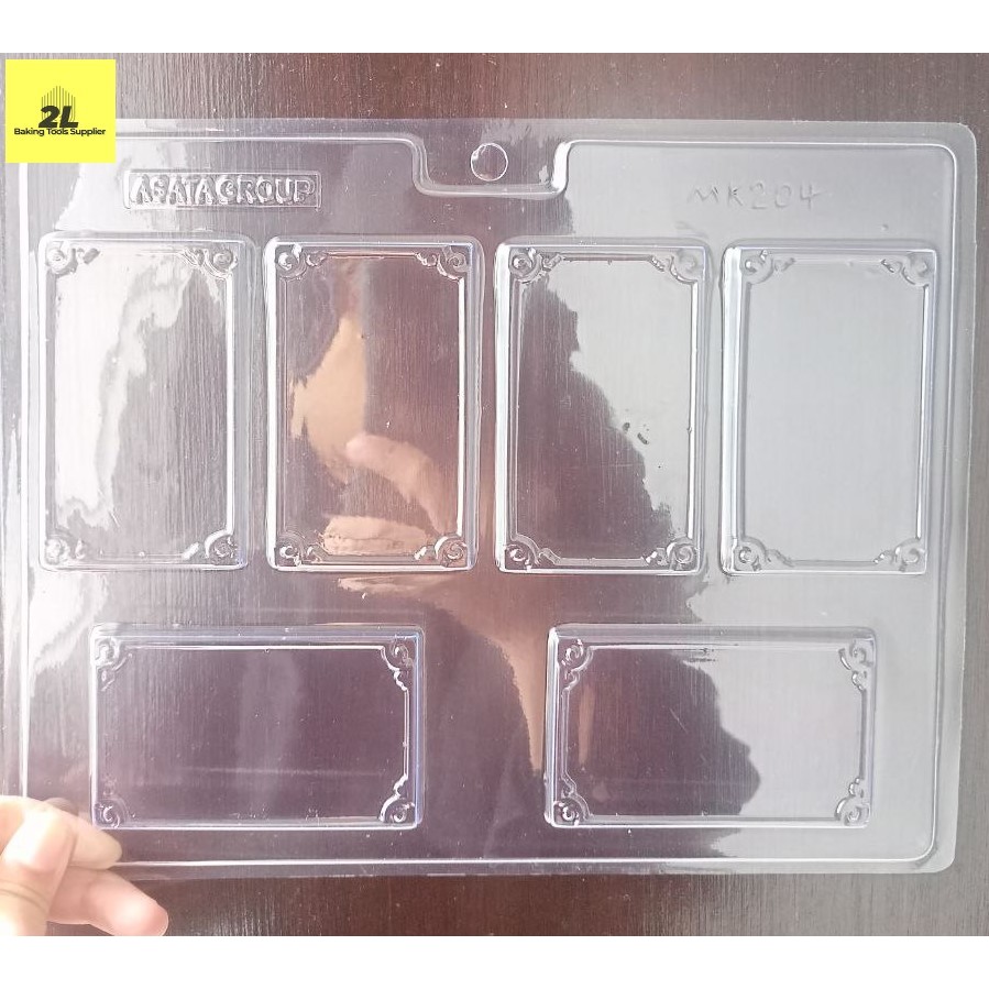 Mika Cetakan Coklat Fondant Motif Pigura Papan Nama MK 204