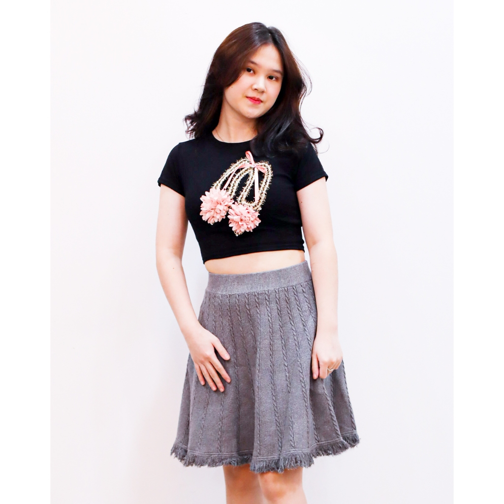 [SHIMMY] ROK PENDEK RAJUT IMPORT  027