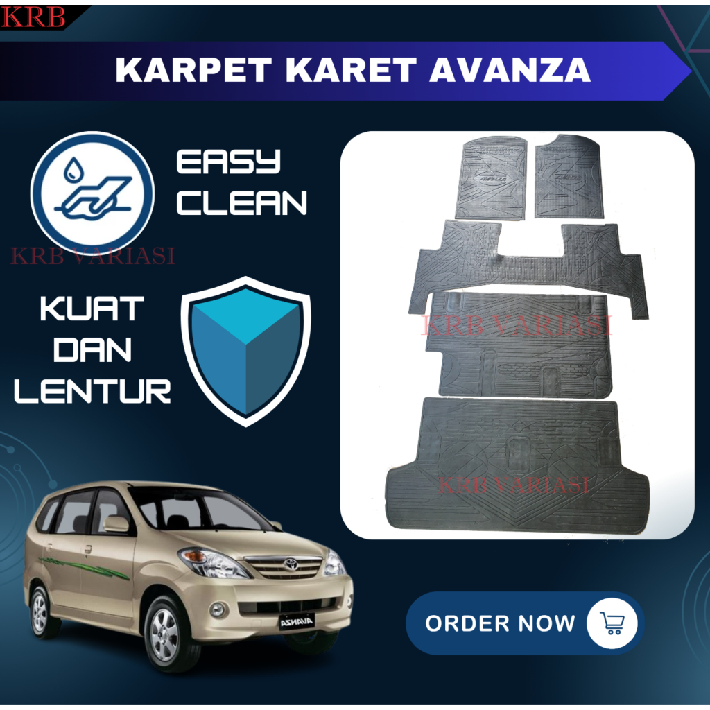 Karpet Karet Alas Lantai Toyota Avanza 2004 - 2011 1Set Fullset Karpet Avanza lama Karpet Avanza
