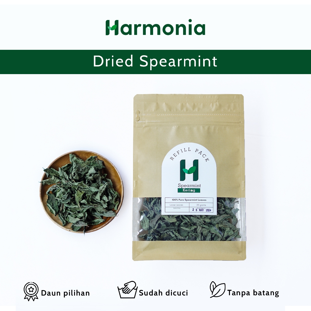 

Spearmint kering tanpa batang (Kemasan Refill 20g) | Hormon Imbalance | Jerawat | PCOS