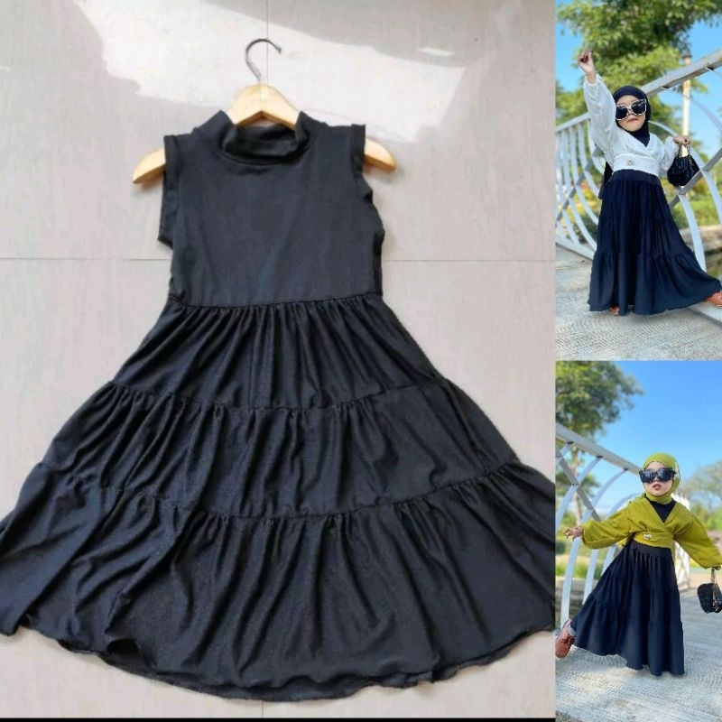 VINS Inner Manset Gamis Dress Kutung ( 3DARA ) Ibu dan Anak Usia 0-12th Jersey (Manset Saja)