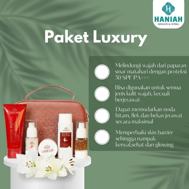 LAMOUR Skincare BPOM Original Untuk Kulit Kusam dan Flek Membandel - Paket Luxury