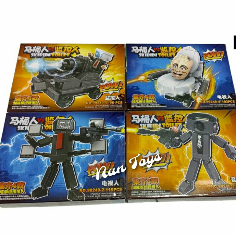 Mainan Lego Skibidi Toilet 4pcs