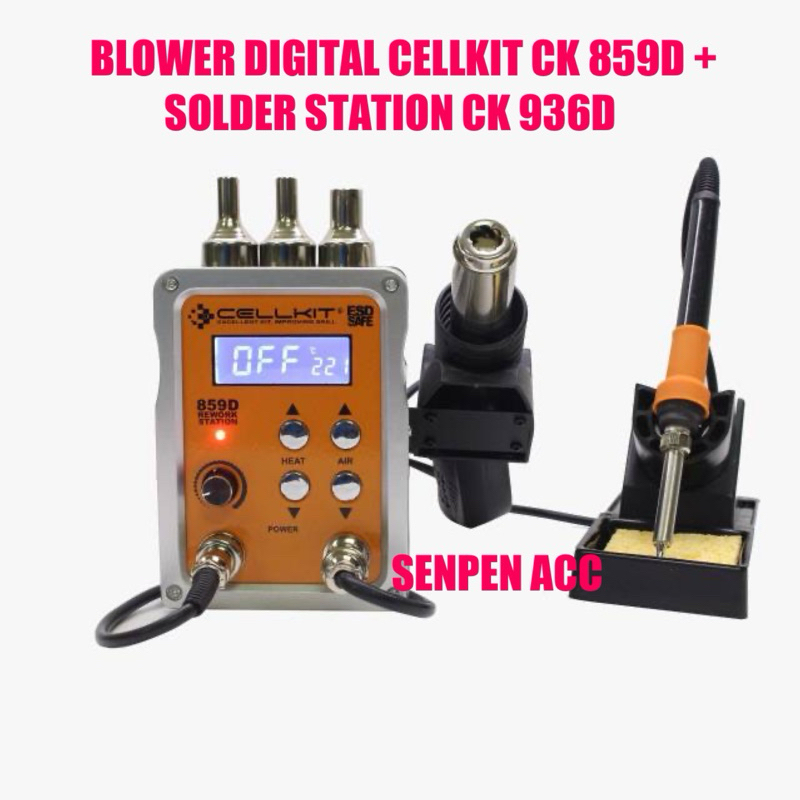 BLOWER DIGITAL CELLKIT CK 859D + SOLDER STATION CK 936D