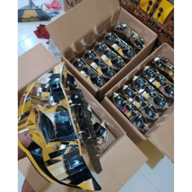 Reflektor Chrome Nmax old lampu depan + LED pcb