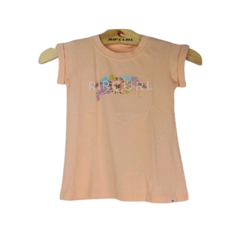 Kaos Anak Ripcurl Original P21 Paradise logo tee girl - peach