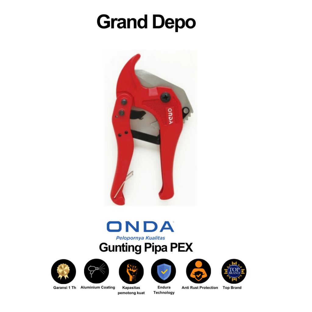 Onda Gunting Pipa PEX / PEX Cutter / Pemotong Pipa Onda