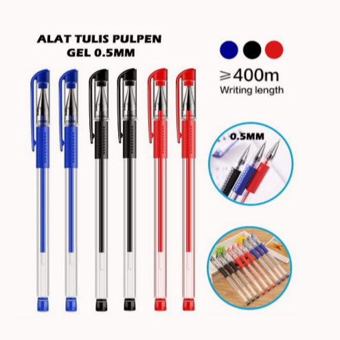 

Pulpen Gel Ink 0.5Mm Alat Tulis Kantor Sekolah