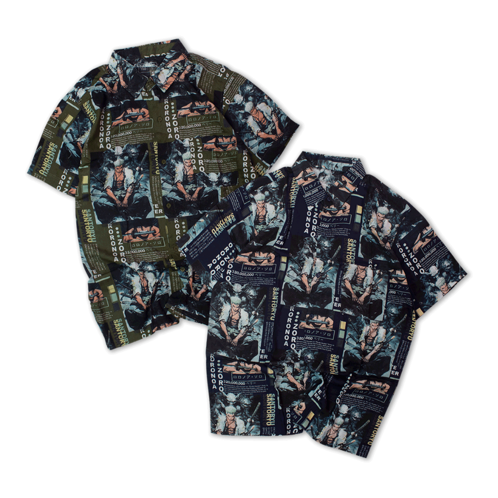 FortKlass Hawa ZORO Kemeja Pantai Pria Hawai Cowok Bali REGGAE Cowok Pendek Satai Rayon Halus
