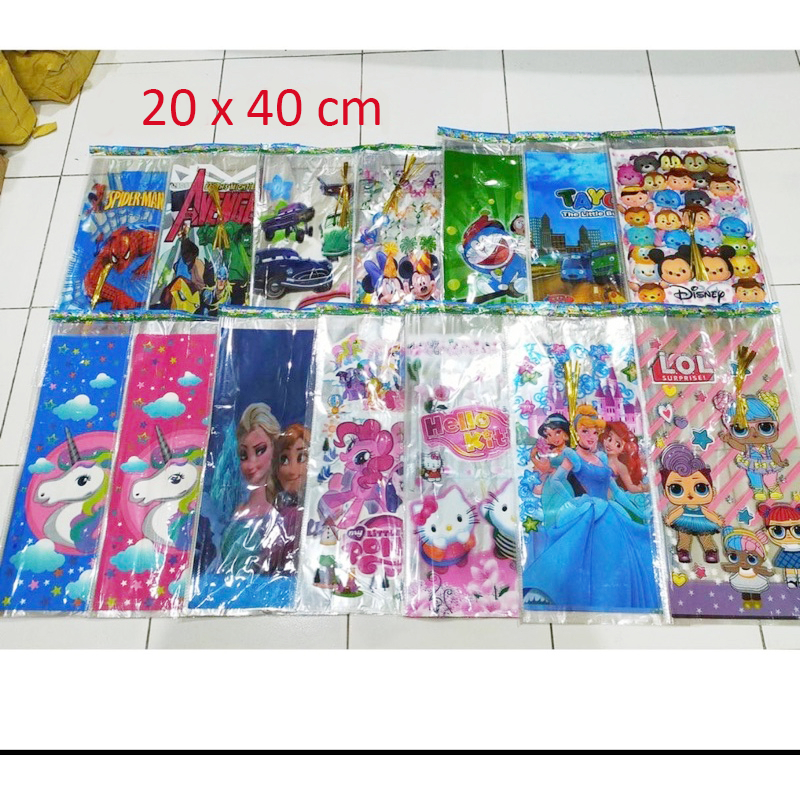 

(Isi 10pcs) OPP Plastik bingkisan 20 x 40 cm / goodie bag / plastik snack/ kantong ultah Sedang / plastik ulang tahun / plastik happy birthday / Tas Ulang Tahun / Tas Birthday / Tas Jajan Snack