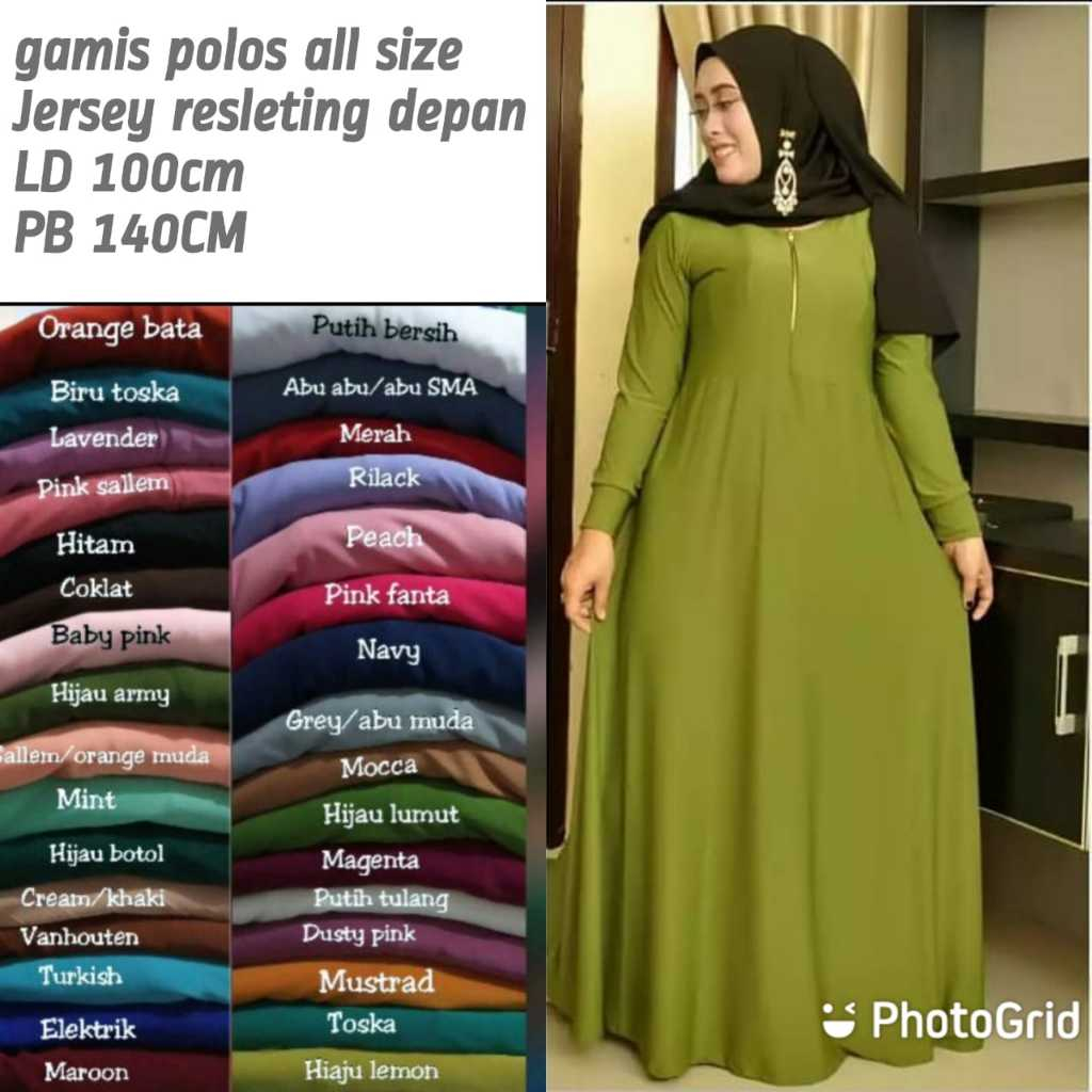 Clothinghasanah Gamis Jersey Busui Untuk Menyusui POLOS SUPER JERSEY MAAT TEBAL MAYUNG WARNA Hitam