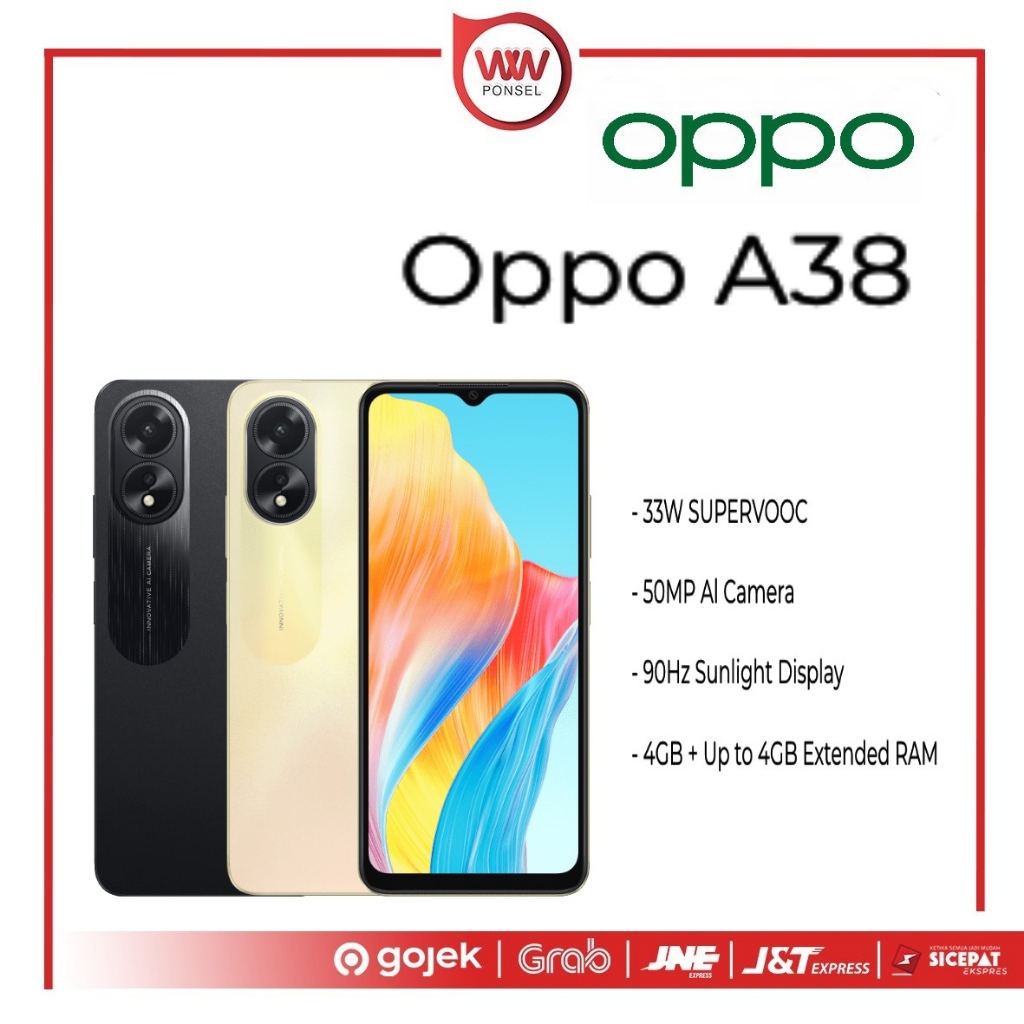 Hp Oppo A38 Ram 6GB Internal 128GB Garansi Resmi