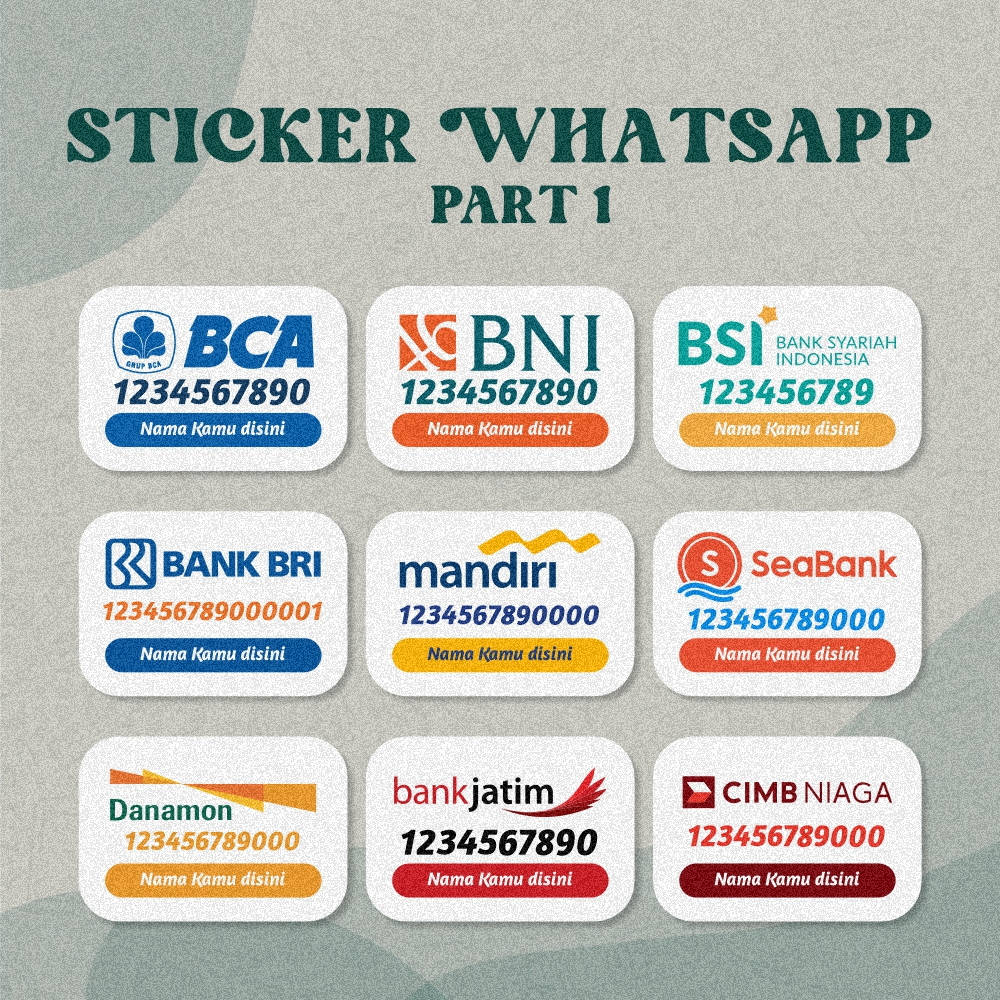 [CUSTOM] Jasa Sticker Whatsapp | Sticker Rekening