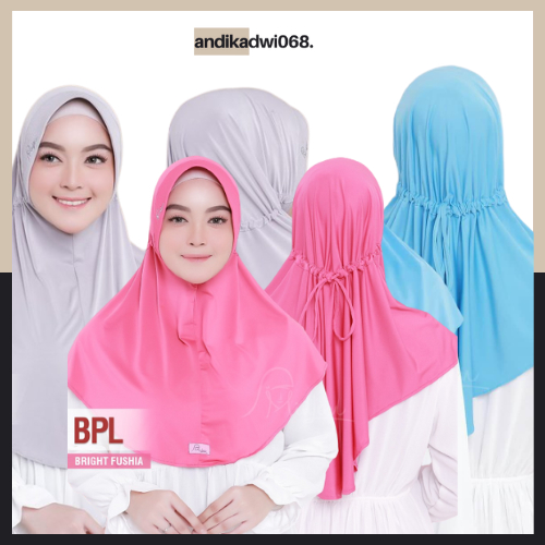 [DISKON] MIULAN BPL DEWASA L / BPL L MIULAN HIJAB Bergo Plain Laura Dewasa Jilbab Serut / JILBAB INS