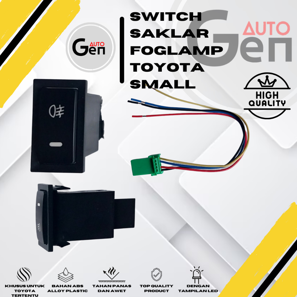 SWITCH SAKLAR FOGLAMP Toyota Small / SWITCH FOGLAMP MOBIL + SOCKET KABEL