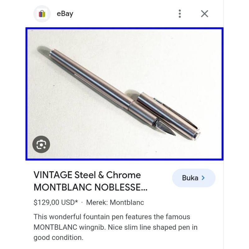 PENA MONT BLANC NOBLESS fountain pen vintage montblanc pena antik jadul lawas
