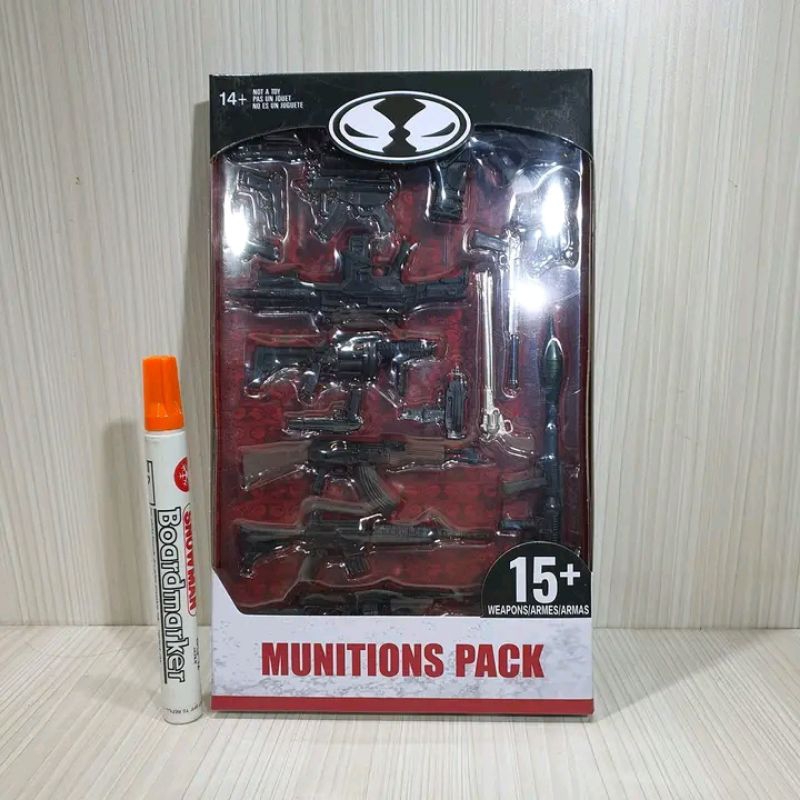 mainan action figure Mcfarlane Military 15+ Weapons Munitions Packtinggi sekitar 7 inch
artikulasi d