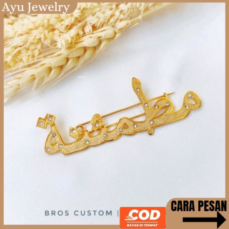 Bros Nama Arab Bros Custom Mewah Permata Emas Titanium Premium