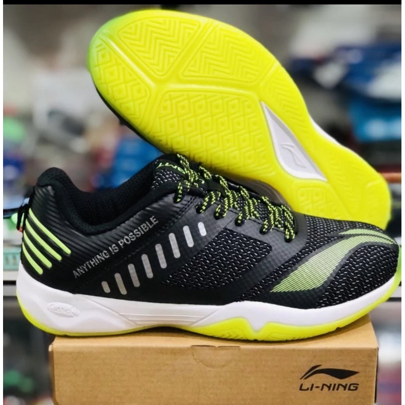 Sepatu Badminton Lining Cloud Ace X Black Lime