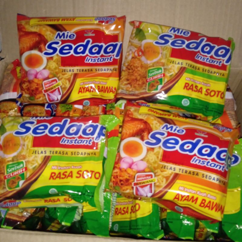 

mie Sedap Ayam bawang dan mie sedap soto 1 karton mix isi 40 pcs