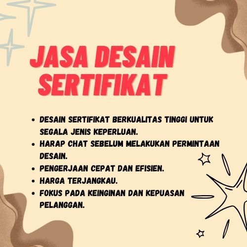 JASA DESAIN SERTIFIKAT