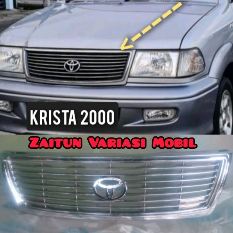 Grill depan Kijang Krista Full Chrome Ori 2000 2001 2002 Original Gril