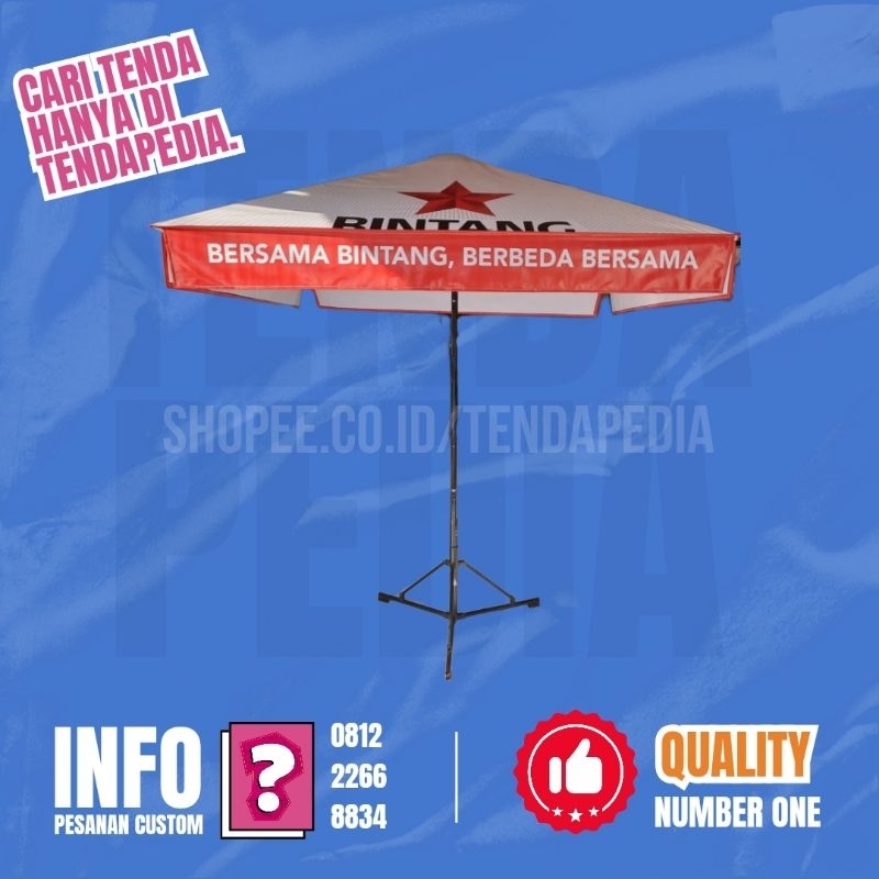 PAYUNG CAFE KOTAK 2X2 BRANDING