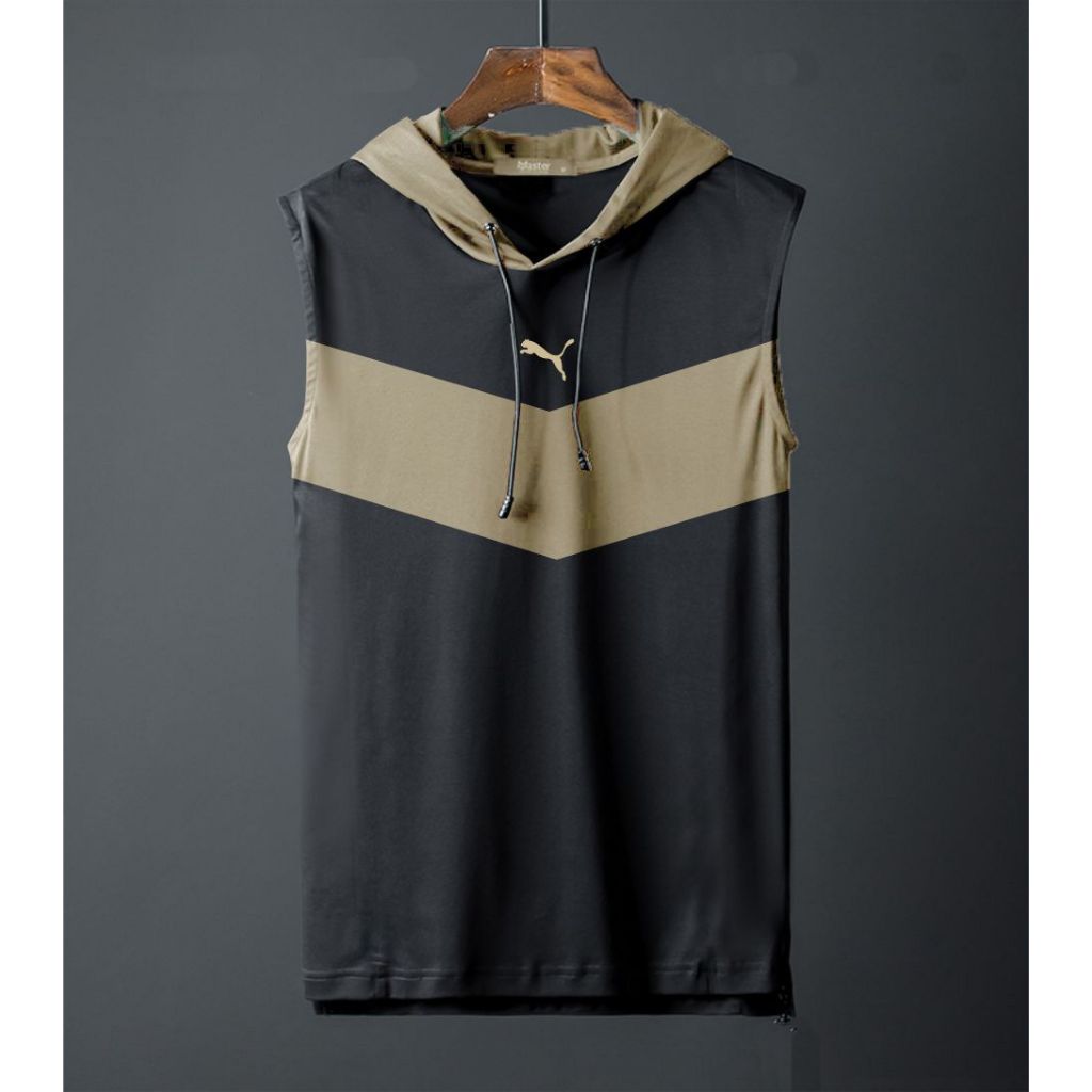 Hoodie Pria Wanita Rompi Manset Olahraga Tiger