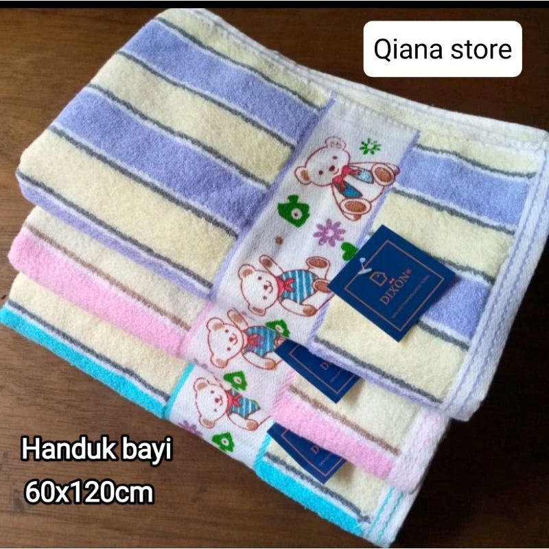 Handuk Dixon salur kotak 60 x 120 karakter animasi /Handuk anak