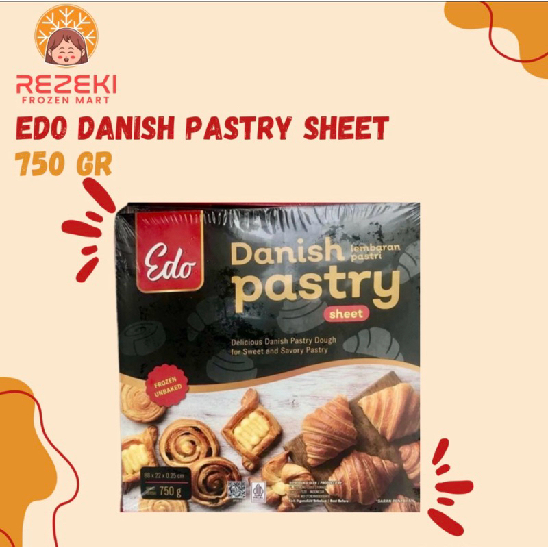 

Edo Danish Pastry Sheet 750 Gr | Lembar Adonan Pastri