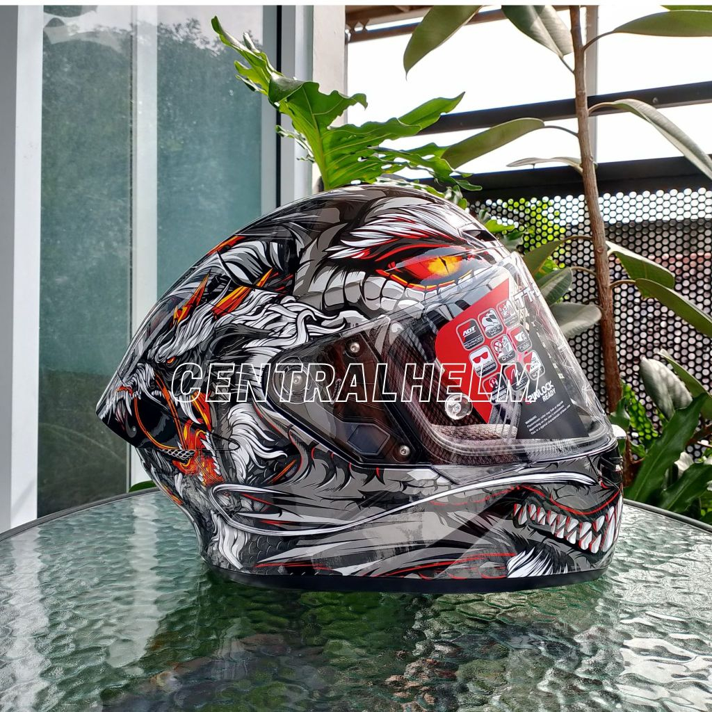 HELM KYT TT Course DRAGON repaint HELM FULL FACE KYT
