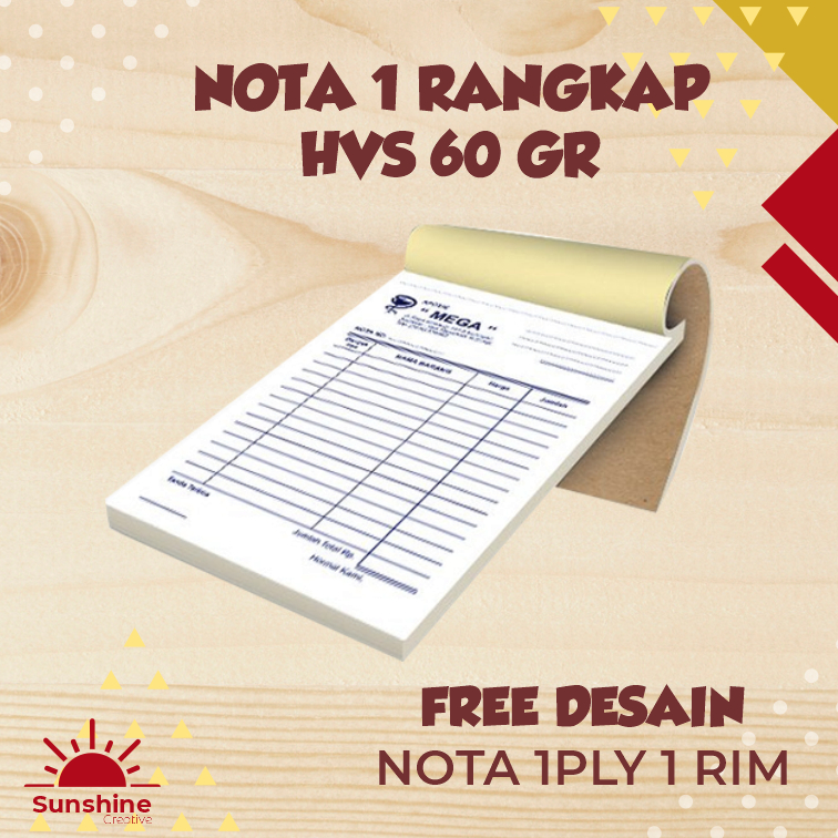 

CETAK NOTA 1 RIM 1 PLY - TANPA RANGKAP -- NOTA TOKO KWITANSI SURAT JALAN
