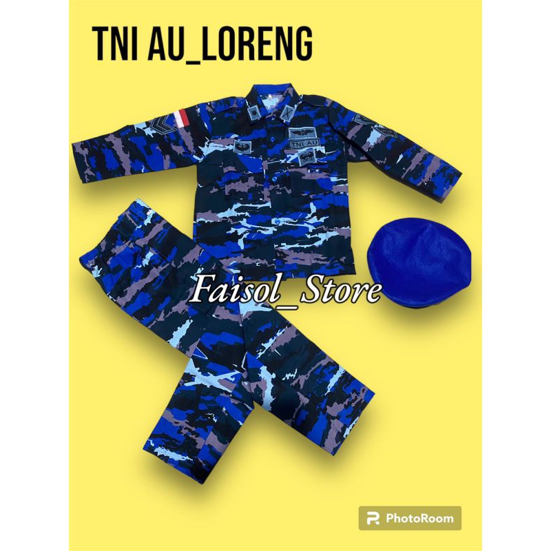 BAJU TNI AU LORENG ANAK PUTRA PAUD, TK, SD , BAJU AU LORENG ANAK COWOK PAUD,TK,SD