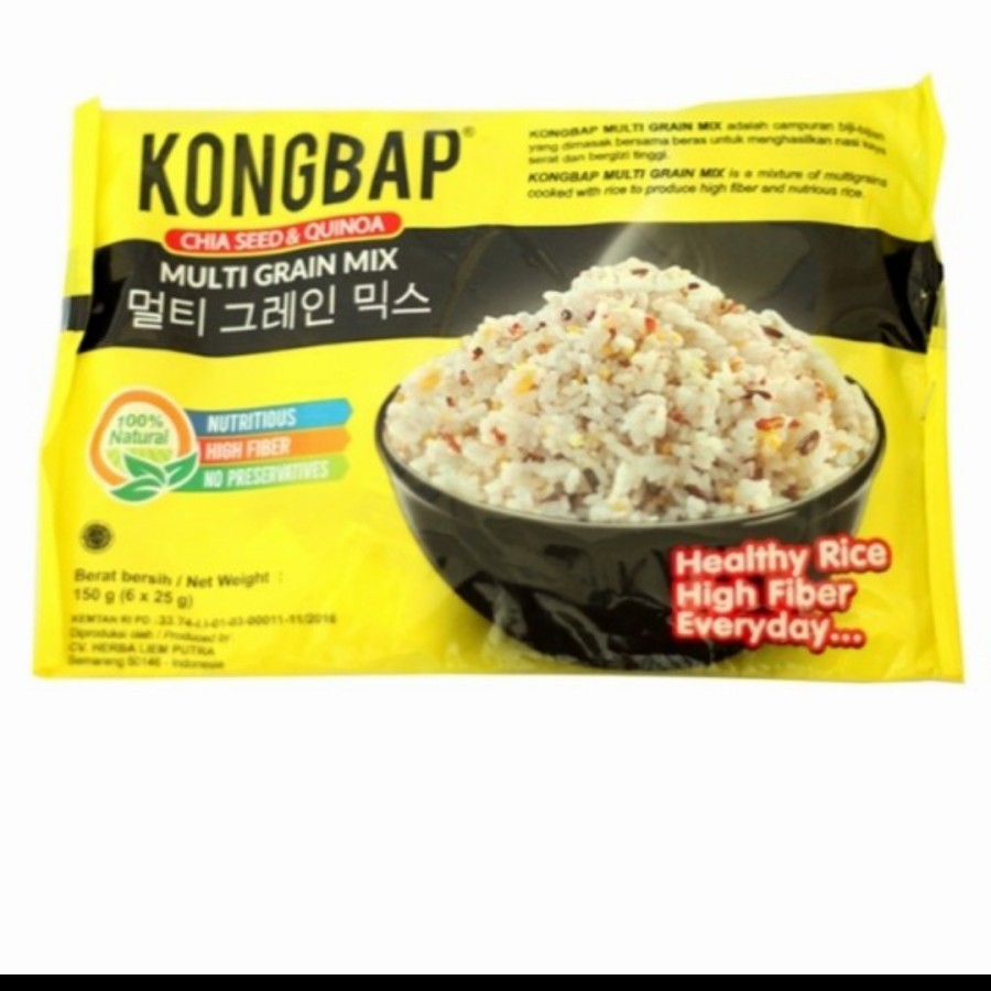 

Kongbap Multi Grain Mix For Rice Chiaseed & Quinoa 150gr