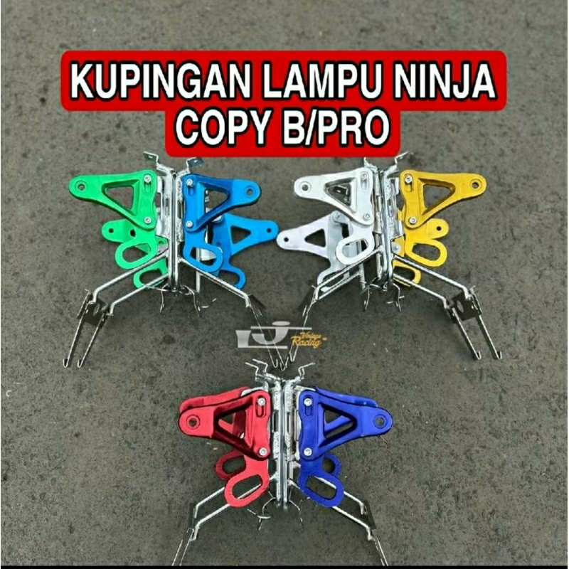 paket kupingan lampu ninja breaket breket lampu ninja SS R KIS alumunium model BPro