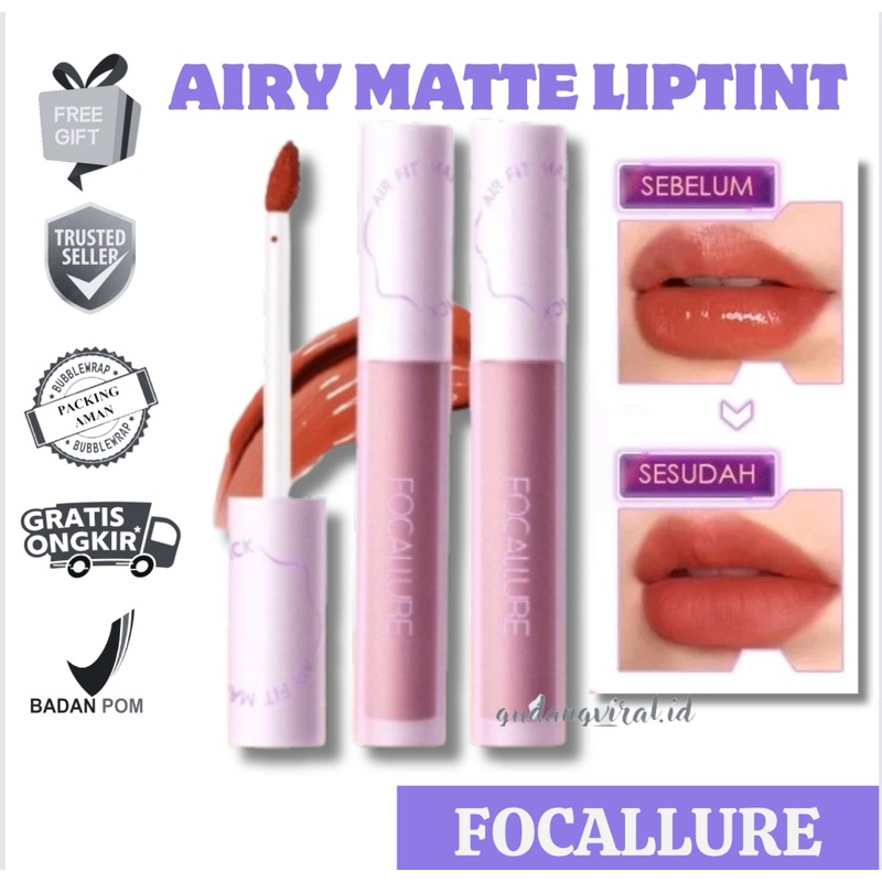 ❤️GV❤️ FOCALLURE AIRY MATTE LIP TINT MATTE FOCALLURE AIR FIT MATTE #SWITCHMODE FOCALLURE LIP TINT