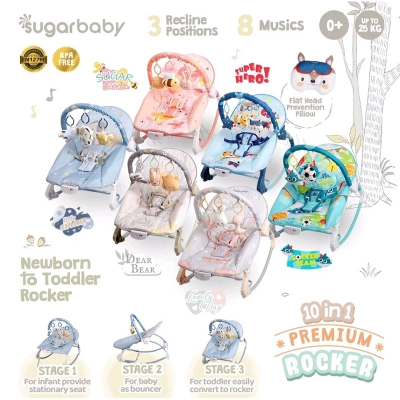 BOUNCER 10IN1 PREMIUM ROCKER SUGARBABY