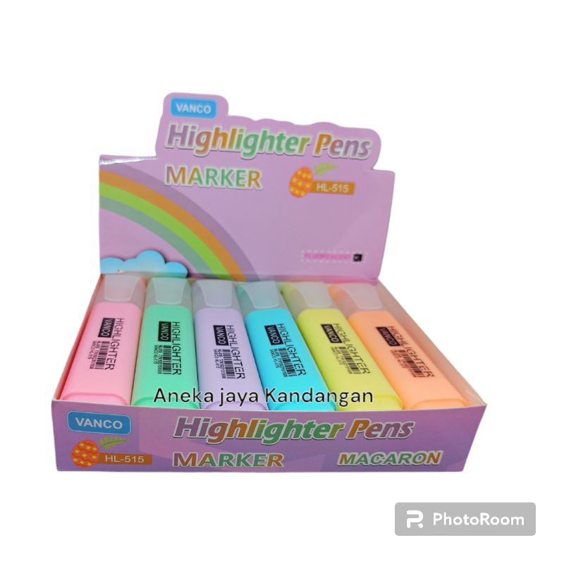 (12 pcs) Stabilo vanco HL-515, HL-520