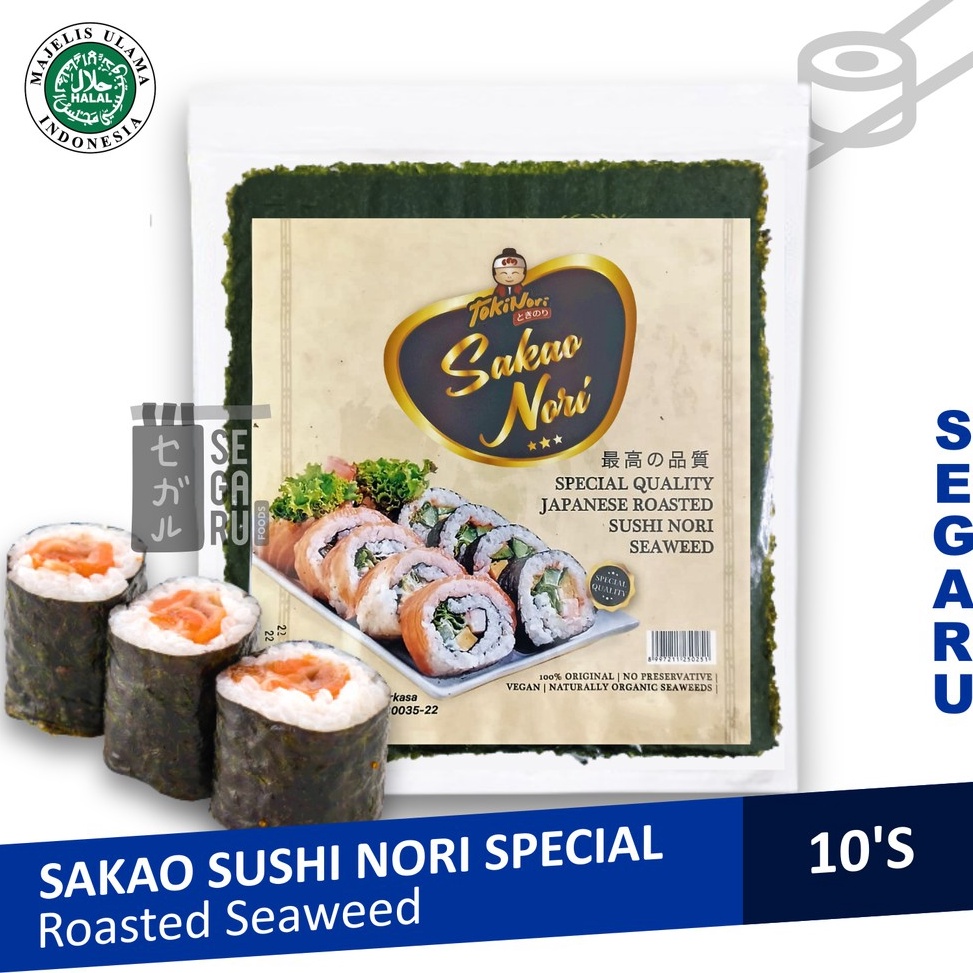 

Pasti Bisaa CodeJ4v9U Sakao Nori Sushi Spesial 1 Sheet Sushi Roasted Rumput Laut Halal MUI