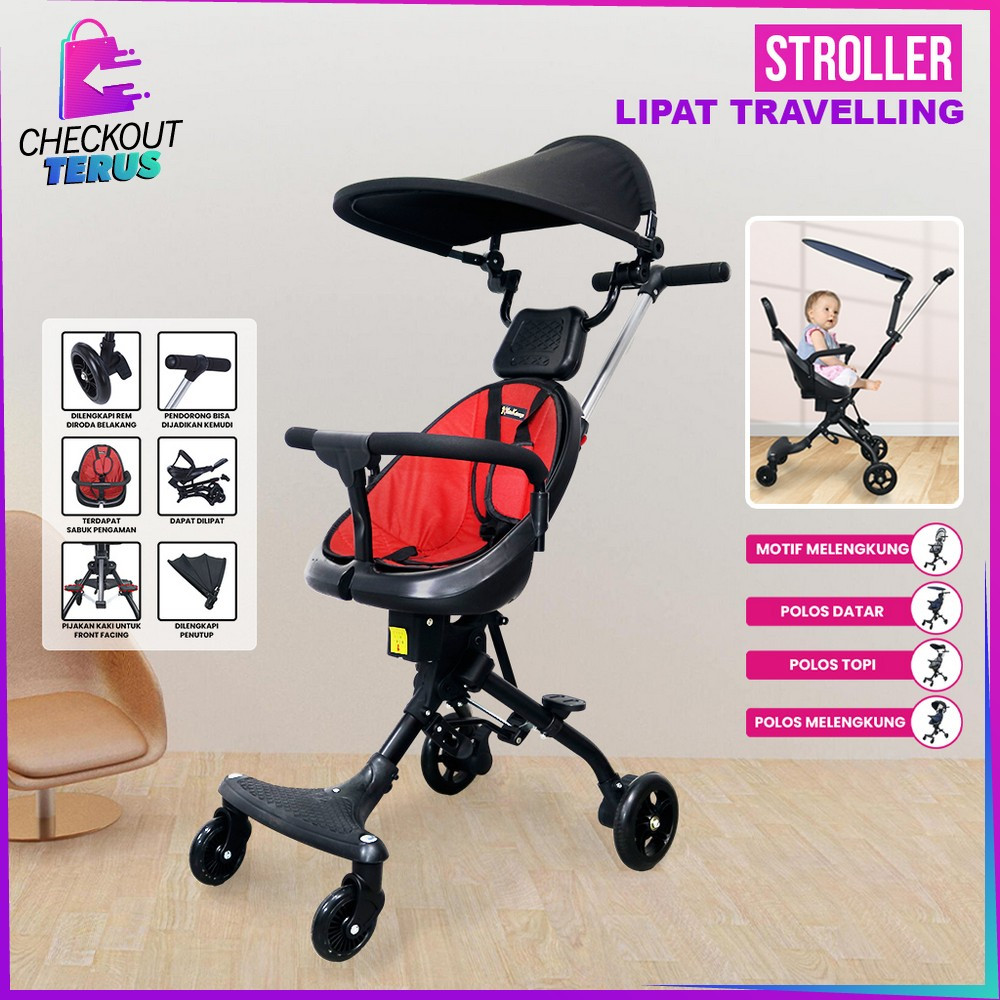 CT C540 Stroller Kereta Dorong Roda 4 Baby Stroller Perlengkapan Bayi Micro Trike Stroller Lipat Tra