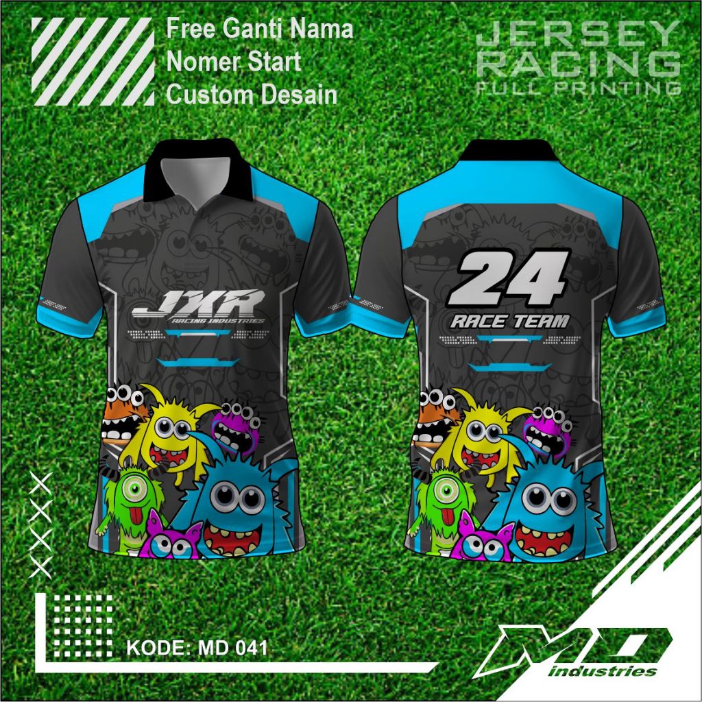Jersey Balap Desain Keren - Baju Balap Racing Printing - Minimalis
