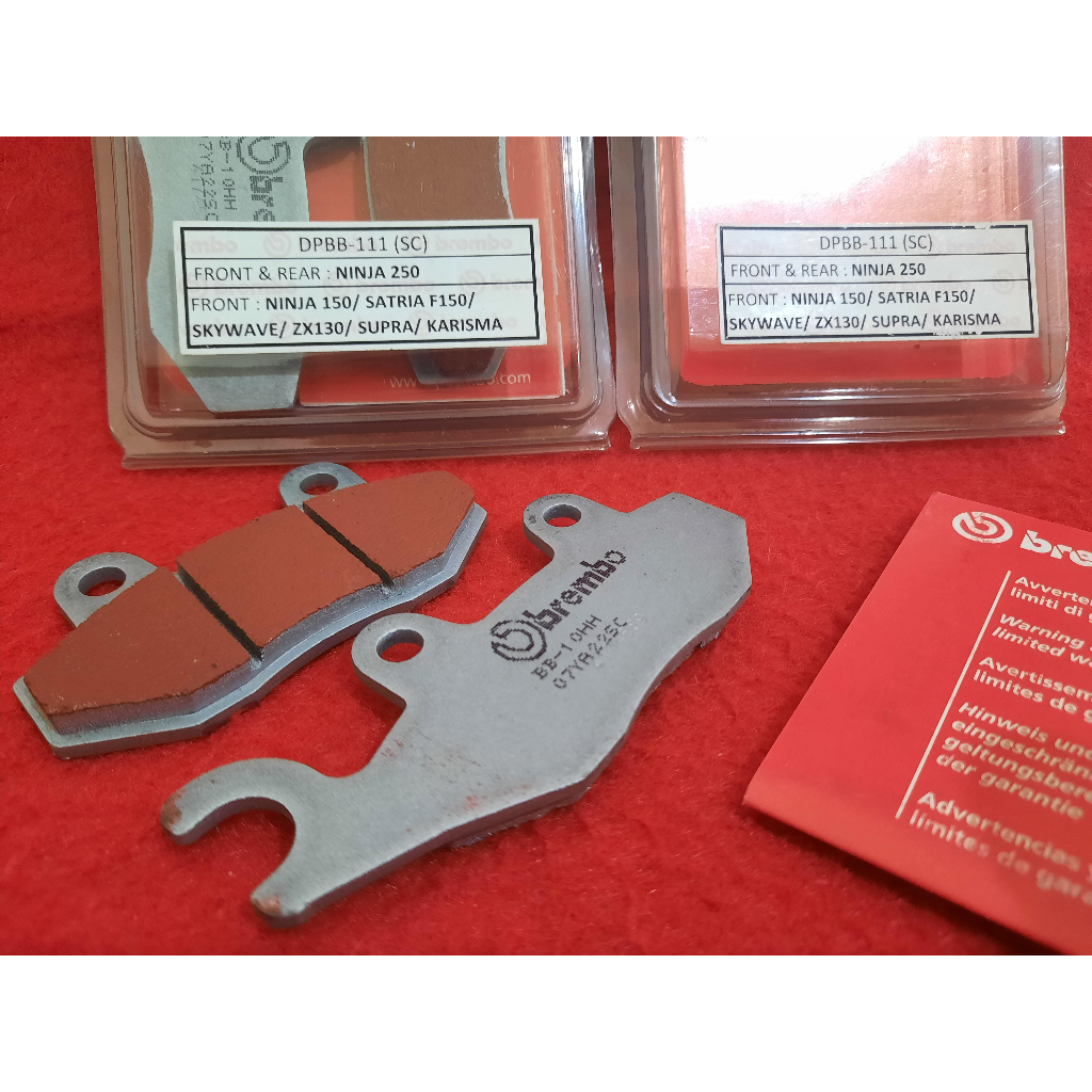 Kampas Rem Brembo DPBB-111 (SC) - Ninja /Satria F/Skywave/ZX130/Supra