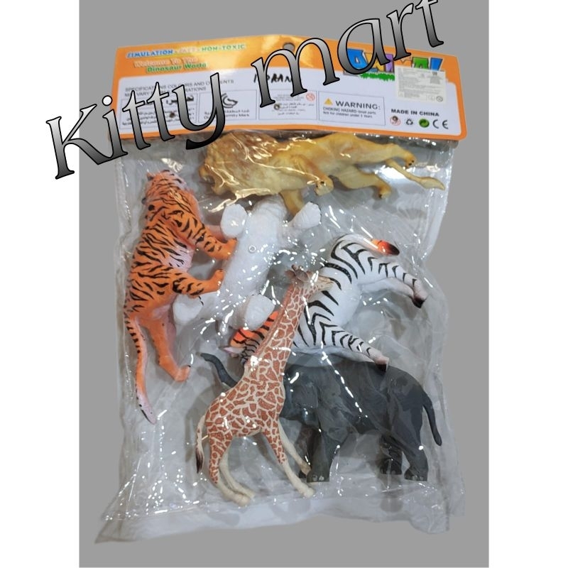 mainan hewan karet binatang animal world singa harimau bear jerapah ukuran besar