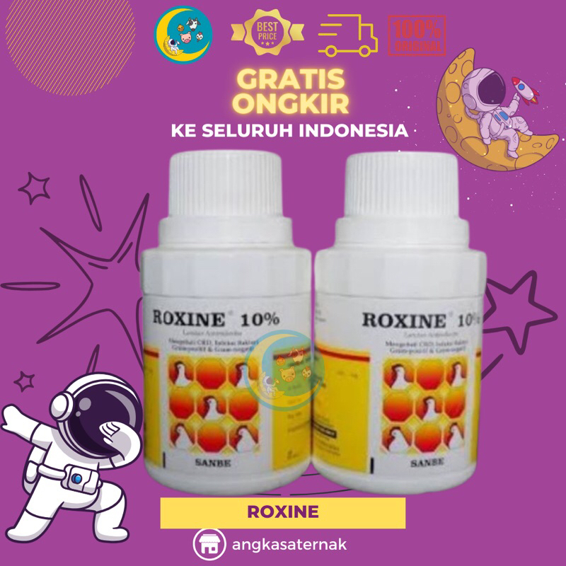 ROXINE 10% ORAL 100 ML - Antibiotik Pernafasan, CRD, Snot Dan Spektrum Luas.
