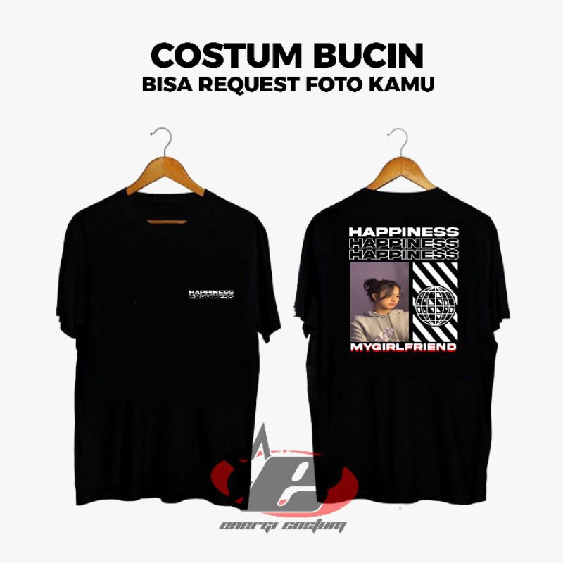 Costum - Kaos Bucin Costum Bisa Request Foto kamu / Sablon DTF / Kaos Streetwear / Kaos Kekinian / K