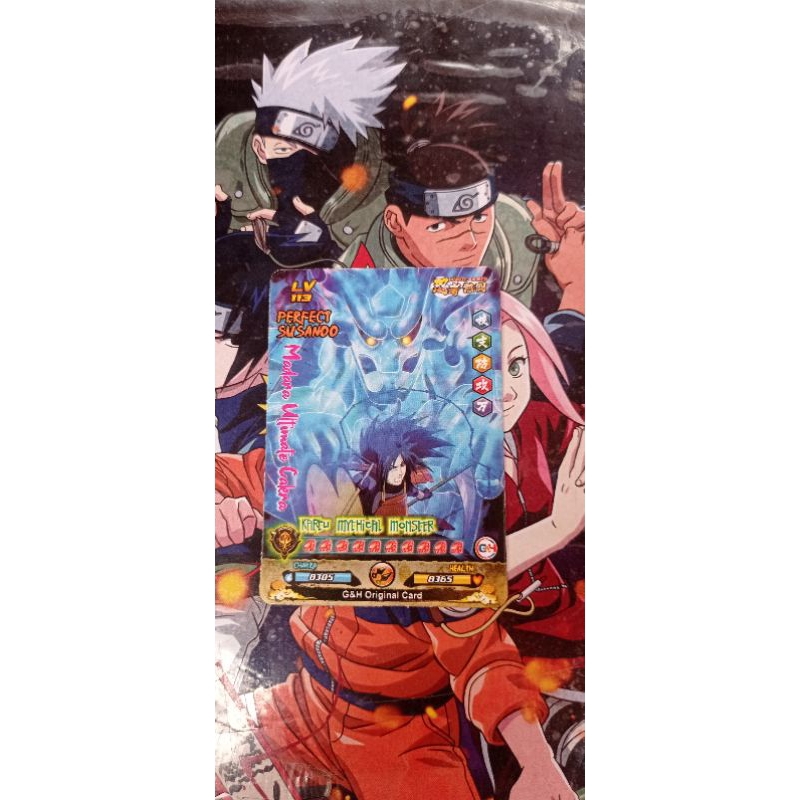 kartu boruto x naruto scan di hp 3 pak 1 pak isi 36 kartu