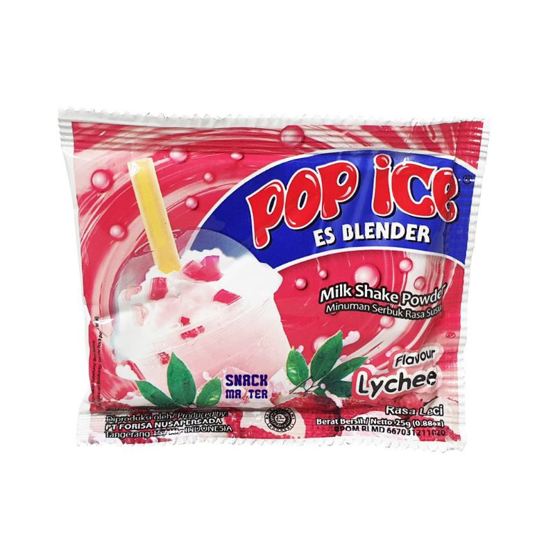 

minuman sachet , minuman serbuk , pop ice per renceng isi 10 bks