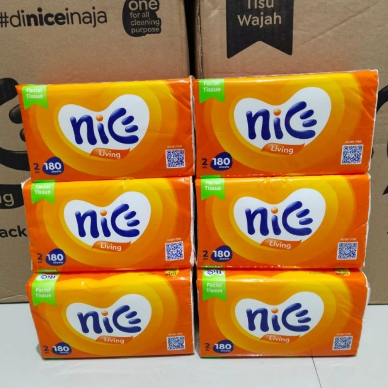 Tisu Paket n Pack Tissue Nice 250 Sheet Tisu Wajah Halus Lembut 2 Lapis